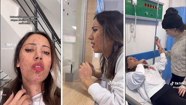 Sürekli doktora gidip kontrol ettirdiğini söyleyen Tuğba Eroğlu, hastane acilinde çektiği bir videoyu da takipçileriyle paylaştı.