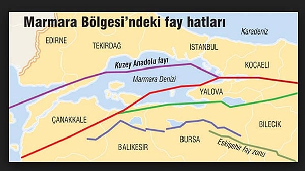 Türkiye’de deprem yönünden en tehlikeli alanların başında gelen Marmara Bölgesi’nde ise en az 7 büyüklüğünde deprem bekleniyor.