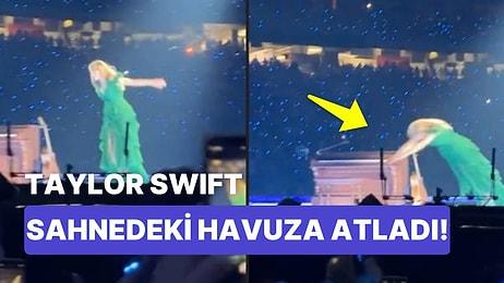 Dünya Turnesinin İlk Konserinde 'Havuza Dalan' Taylor Swift Hayranlarını Şoke Etti
