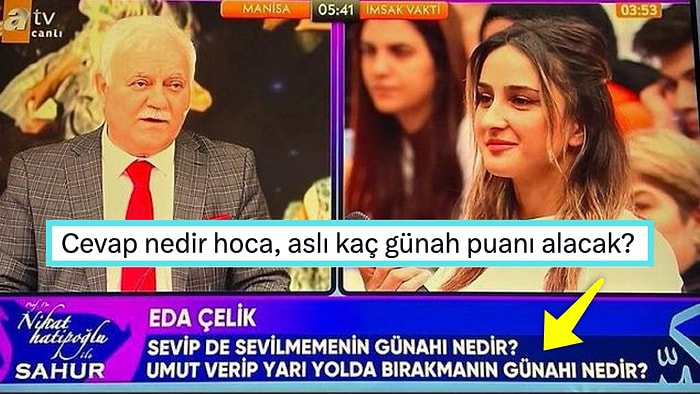 Nihat Hatipoğlu'nun İlk Sahur Programında Sorulan "Sevilmemenin Günahı" Sorusu Uzaklara Dalmamıza Neden Oldu!