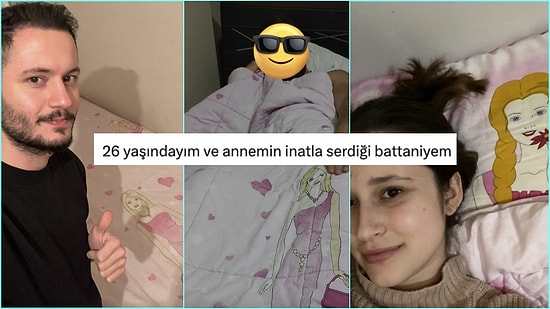 Yaşını Başını Almış Olmalarına Rağmen Barbie Desenli Nevresim Takımı Kullananlar Viral Oldu