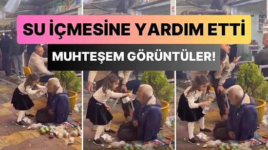 Özel Gereksinimli Oyuncak Satıcısı Adamın Su İçmesine Yardımcı Olan Çocuğun Kalpleri Eriten Anları