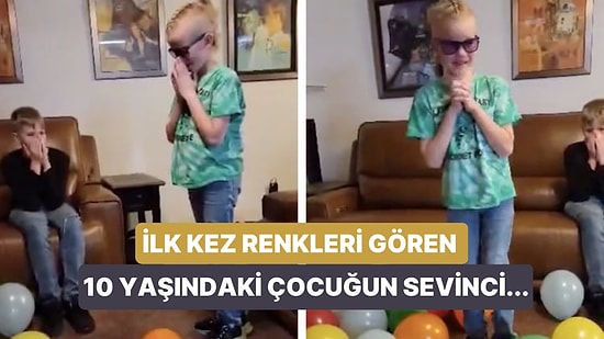 Doğum Gününde Özel Bir Gözlük Takarak Renkleri İlk Kez Gören 10 Yaşındaki Renk Körü Çocuğun Duygusal Anları