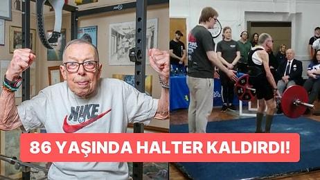 Görenler İnanamadı: 86 Yaşındaki Adam Yaklaşık 75 Kilogram Halter Kaldırarak Dünya Rekoru Kırdı