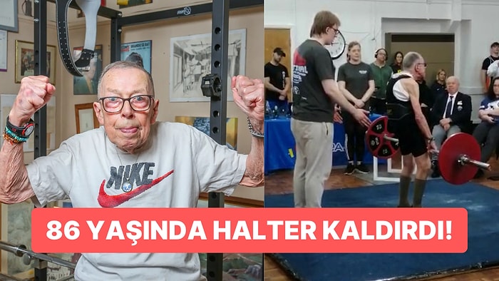 Görenler İnanamadı: 86 Yaşındaki Adam Yaklaşık 75 Kilogram Halter Kaldırarak Dünya Rekoru Kırdı