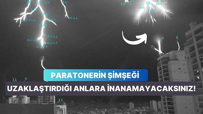 Brezilya'da Bir Paratonerin Şimşek Çakmasını Yakaladığı Anlar İzleyenleri Hayrete Düşürdü