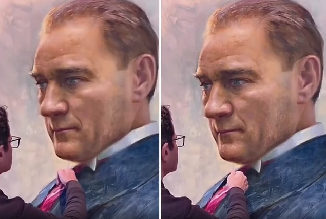 �ranl� Ressam Javad Soleimanpour'un Mustafa Kemal Atat�rk �al��mas�