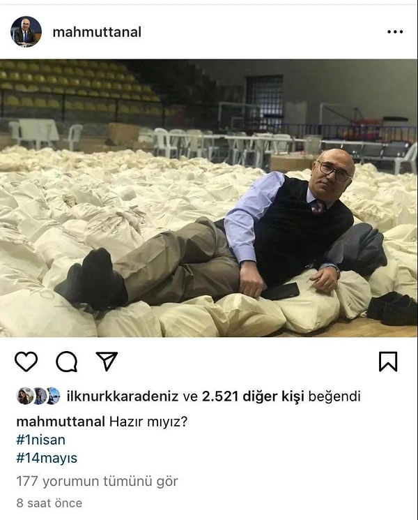 14 Mayıs'ı işaret eden Mahmut Tanal, akıllardan silinmeyen o fotoğrafını sosyal medya hesabından paylaşarak "Hazır mıyız?" dedi.