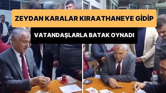 Adana Büyükşehir Belediye Başkanı Zeydan Karalar, Kıraathanede Vatandaşlarla Batak Oynadı