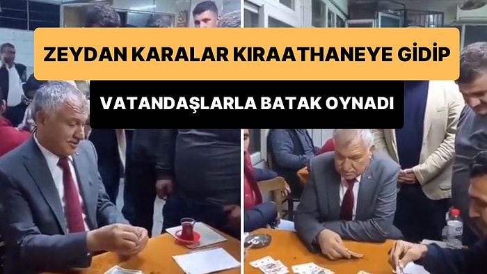 Adana Büyükşehir Belediye Başkanı Zeydan Karalar, Kıraathanede Vatandaşlarla Batak Oynadı