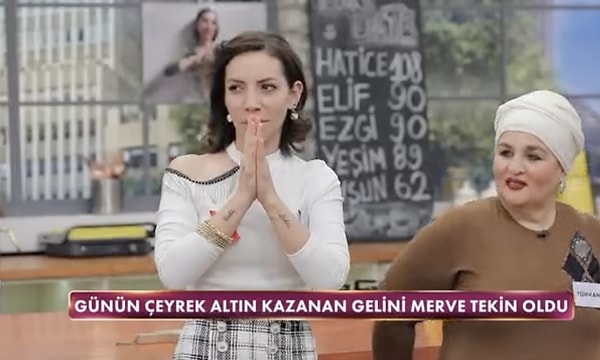 Gelinim Mutfakta Bugün Çeyrek Altın Kazanan Gelin: Merve Tekin oldu!