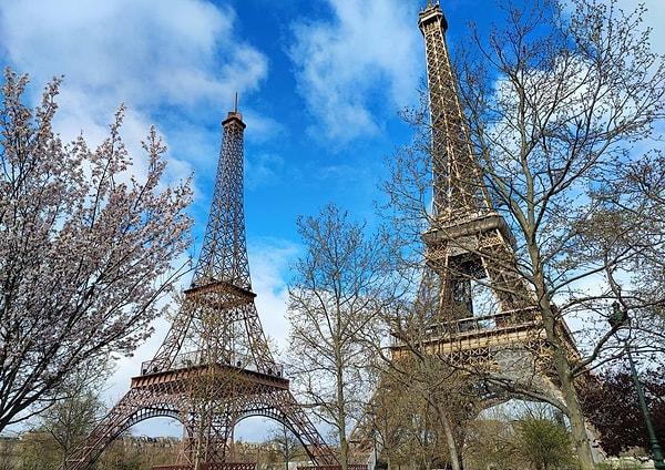 Ancak geçtiğimiz 1 Nisan sabahı, Eyfel Kulesi'nin görkemine alışkın olan Paris sakinleri ve ziyaret etmek için gelen turistler 'ikinci' Eyfel Kulesi sürprizi ile karşılaştılar!