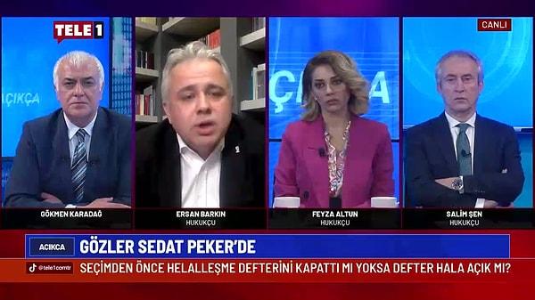 Peker'in avukatı Ersan Barkın, dün TELE1'de konuyla ilgili soruları yanıtladı. Barkın, Peker'in suskunluğunun tamamen içinde bulunduğu dijital tecritten kaynaklı olduğunu söyledi.