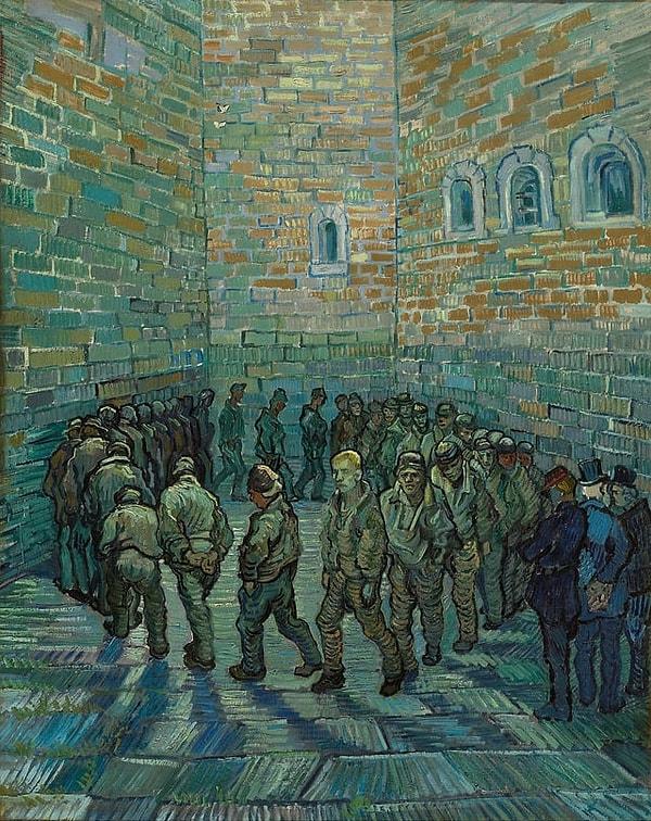 6. The Prison Courtyard (Tutuklular Çemberi) - Vincent van Gogh (1890)