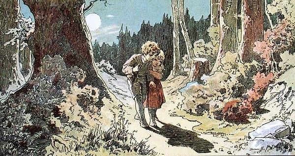 Hansel ve Gretel: Hansel ve Gretel'in en yaygın bilinen versiyonunda, iki küçük çocuk ormanda kaybolur. Şekerle kaplı olan bir eve ulaşırlar ve bunun bir cadıya ait olduğunu keşfederler.