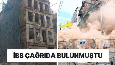 İBB Uyarmıştı: Karaköy’deki Tarihi Bina Çöktü