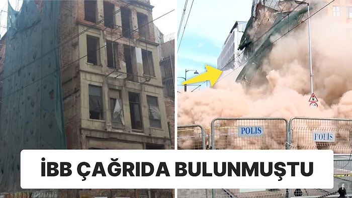 İBB Uyarmıştı: Karaköy’deki Tarihi Bina Çöktü