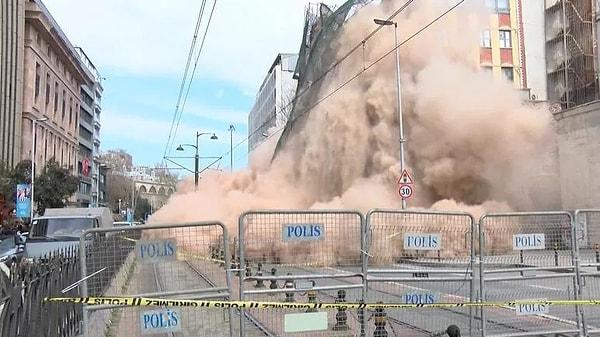 İBB Genel Sekreter Yardımcısı Mahir Polat, binanın çökmesinin ardından bakanlığa tepki gösterdi.