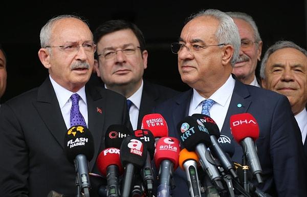 Millet İttifakı'nın cumhurbaşkanı adayı Kemal Kılıçdaroğlu da dün DSP Genel Başkanı Önder Aksakal'ı ziyaret etmişti.