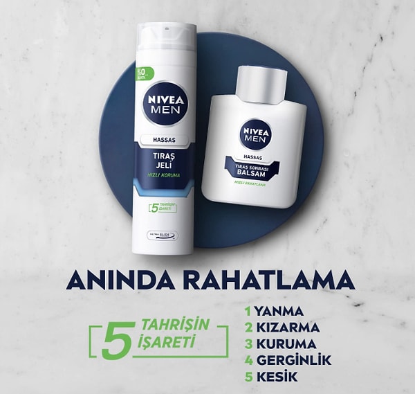 14. NIVEA - Men Hassas Tıraş Jeli