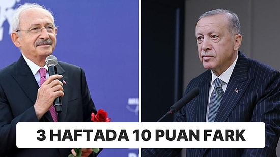 Son Seçim Anketi: 3 Haftada 10 Puan Fark