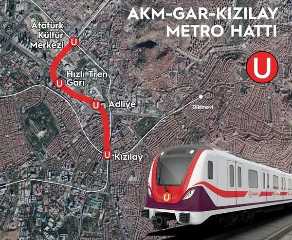 AKM- Gar- Kızılay Metro Hattının Güzergahı Neresi? Hangi Duraklardan Geçiyor?