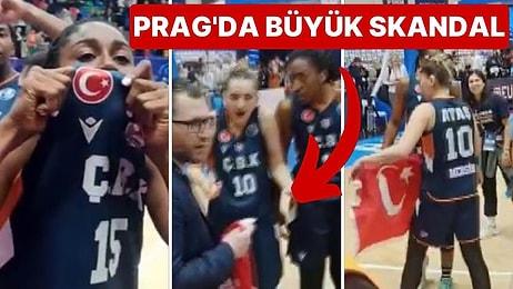 Türk Bayrağına Büyük Saygısızlık! Prag'da Bayrak Açmak İsteyen Sporculara Engel Oldular