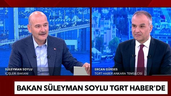 İstanbul'dan AK Parti milletvekili adayı olarak gösterilen Soylu, TGRT Haber'de katıldığı Gündem Özel programında gündeme ilişkin soruları yanıtladı.