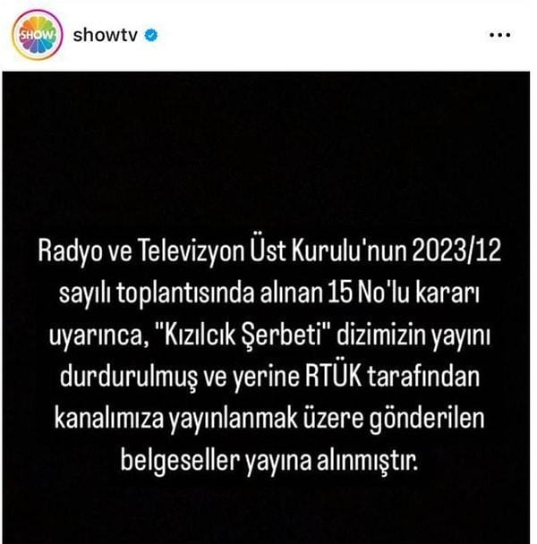 Kızılcık Şerbeti'nin yerine yayınlanan İslamofobi belgeseli ise sosyal medyada gündem oldu.