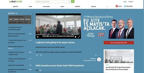 Çoğu kullanıcının VPN aracılığıyla bağlandığı site, bugün ziyaretçileri karşılayan Kemal Kılıçdaroğlu reklamı ile gündeme geldi.