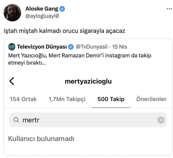 2. Kıyma 320 lira değilmişçesine atılan tweetler...