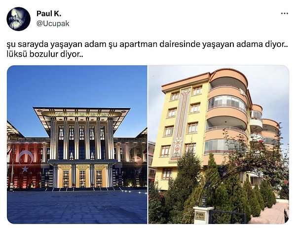 Erdoğan'ın "soğan" ve "lüks" göndermeleri karşısında sosyal medyadan da yorumlar gecikmedi.