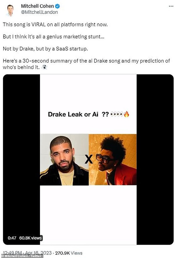 Несколько пользователей стали догадываться, кто мог создать искусственную музыку, включая Митчелла Коэна из AppSumo.