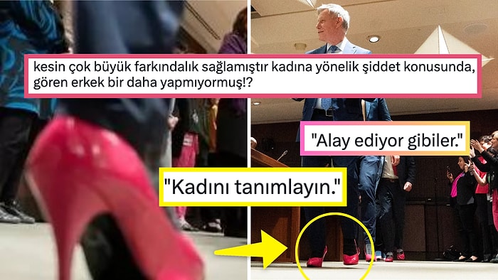 Kanada'daki Erkek Milletvekilleri Kadına Yönelik Şiddete Dikkat Çekmek İçin Pembe Topuklu Ayakkabı Giydi!