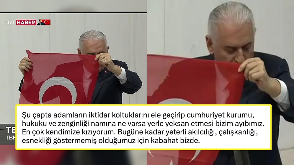 'En Azından Bayrak Yanlış Değil': İstiklal Marşı'nı Kağıttan Okuyan Binali Yıldırım'a Tepki Yağdı!