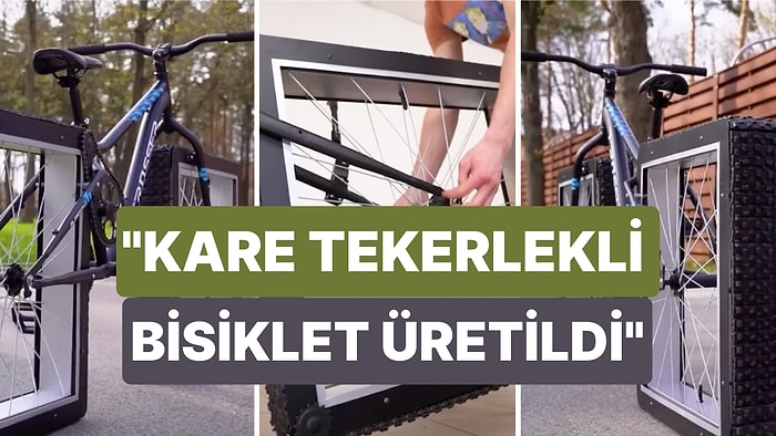 İşlevsel Bir Şekilde Kullanılabilen Kare Tekerlekli Bisiklet Üretildi