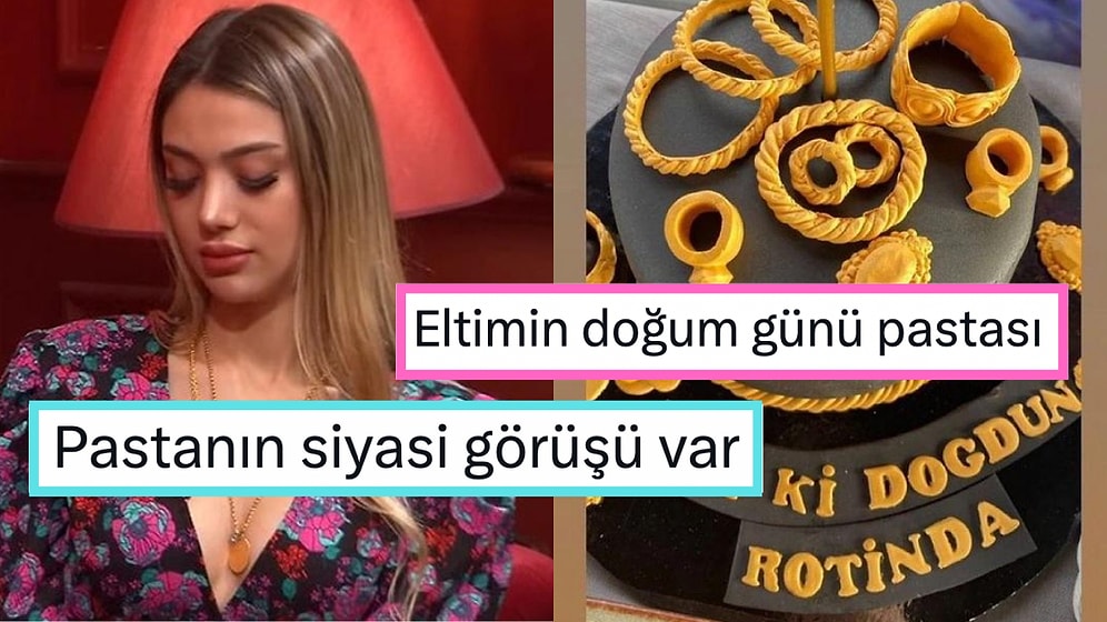 Kısmetse Olur Rotinda'nın Doğum Gününde Yaptırılan ve Kuyumcuyu Andıran Pastası Fena Halde Dile Düştü!