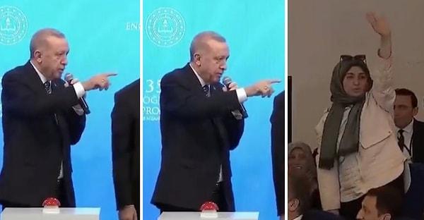 Cumhurbaşkanı Erdoğan atama bekleyen bir öğretmen adayına "Sen pek engelliye benzemiyorsun, engelli misin?" dedi.