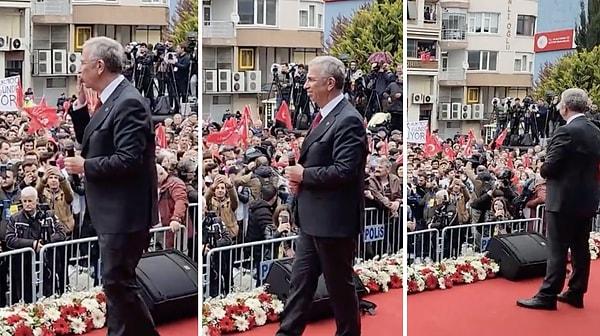Tekirdağ'da Mansur Yavaş konuşma yaptığı esnada vatandaşlar son dönemin popüler şarkısı 'Aşkın Olayım'ı söyledi.
