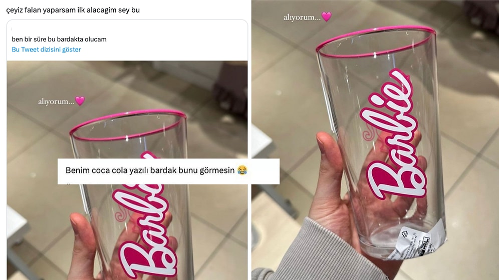 Aşko Kuşko Alarmı! Kısmetse Olur Cansel'in Çeyizinin Vazgeçilmez Parçası Olacak Barbie Baskılı Bardak