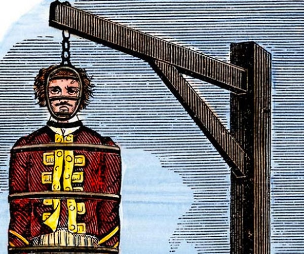 6. William Kidd, 1701'de Londra'da idam edilen İskoç bir denizciydi. Dört yıllık dünya yolculuğu sırasında korsanlık ve cinayetten suçlu bulundu.