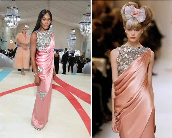 5. Наоми Кэмпбелл также предпочла винтажную одежду от Chanel — она из коллекции Карла 2010 года