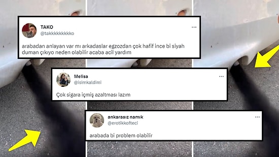 Arabasının Egzozundan Çıkan Siyah Dumanın Nedenini Soran Kullanıcıya Gelen Efsane Yanıtlar