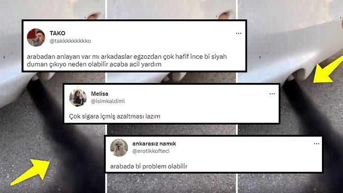Arabasının Egzozundan Çıkan Siyah Dumanın Nedenini Soran Kullanıcıya Gelen Efsane Yanıtlar