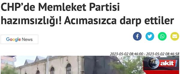 İktidara yakınlığı ile bilinen Akit gazetesi, saldırının CHP'liler tarafından gerçekleştirildiğini iddia etmişti.
