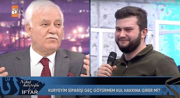 Ayrıca Nihat Hatipoğlu yaşadığı bir kazayı da şu şekilde anlattı: "Bana da bir kere öyle oldu, kör noktada kalmış, birine çarptık. Oluyor öyle şeyler." dedi...