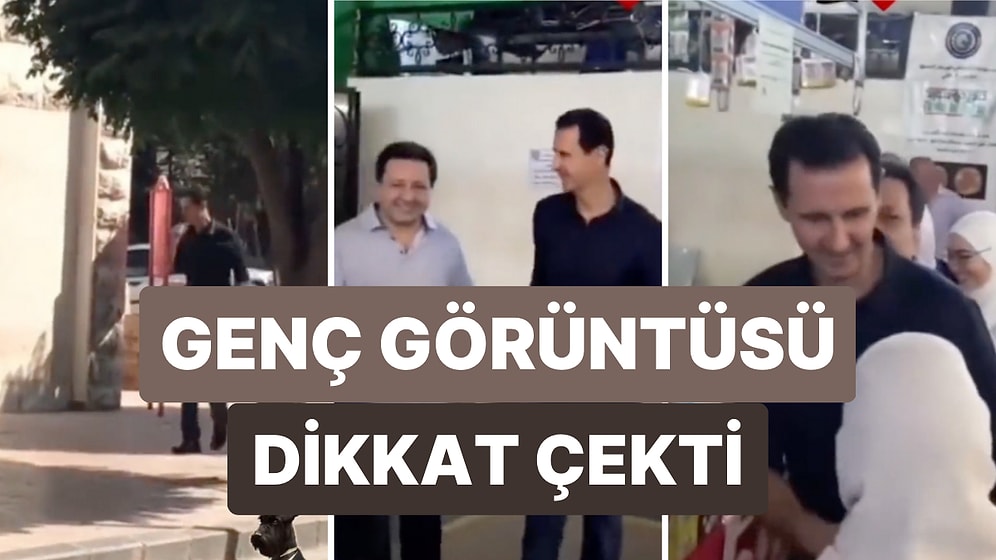Beşar Esad'ın Korumalar Olmadan Sokakta Dolaştığı Anlar Sosyal Medyada Gündem Oldu