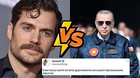 "Henry Cavill'la Bir Ömür mü Seçimi AKP'nin Kazanması mı?" Diye Soran Twitter Kullanıcısına Gelen Yanıtlar