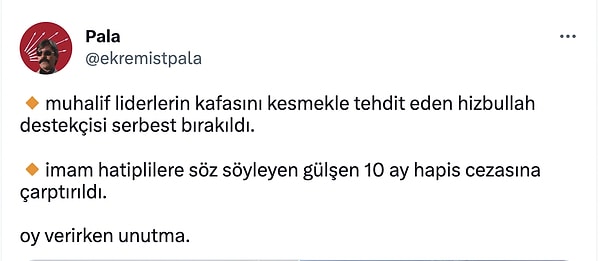 Gülşen'in aldığı ceza sebebiyle sosyal medyada tepkiler verilmeye başlandı. Onlardan bir kısmı şöyle 👇