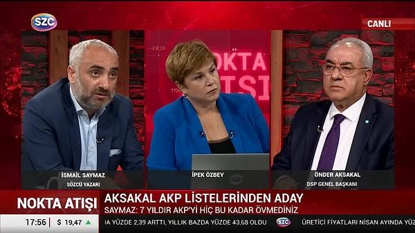 Sözcü TV'de İsmail Saymaz ve İpek Özbey'in sunduğu "Nokta Atışı" programında gündeme ilişkin değerlendirmelerde bulunan Aksakal, Hizbullah hükümlüsüne verilen af kararını "Cumhurbaşkanı'nın yetkisi var" diyerek savundu.